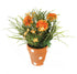 Artificial 27cm Deep Orange Chrysanthemum Plant Display